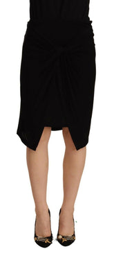 PLEIN SUD Black High Waist Pencil Knee Length Viscose Skirt -   -  PLEIN SUD.